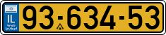 License plate of Israel, Regular plates