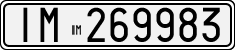 License plate of Italy, Cars (1927 year series)