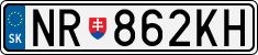 License plate of Slovakia, Cars