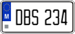 License plate of Malta, Regular plates (ABC 123)