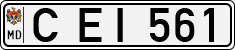 License plate of Moldova, Cars (1992)