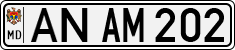 License plate of Moldova, Cars (1992)