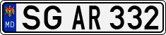 License plate of Moldova, Cars (1992)
