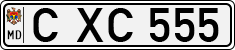 License plate of Moldova, Cars (1992)