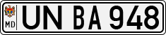 License plate of Moldova, Cars (1992)