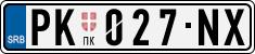 License plate of Serbia, Cars