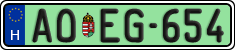 license plates of Hungary, Regular plates (2022)