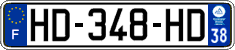 French license plate, SIV (ordinary)