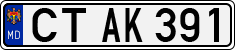 License plate of Moldova, Cars (1992)
