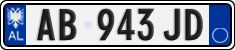 License plate of Albania, Cars (2011)