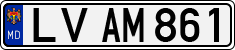 License plate of Moldova, Cars (1992)