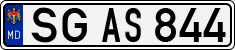 License plate of Moldova, Cars (1992)