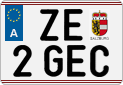 License plate of Austria, Regular plates