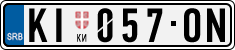 License plate of Serbia, Cars