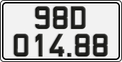 License plate of Vietnam, Cars