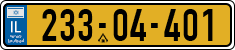 License plate of Israel, Regular plates