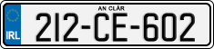 License plate of Ireland, Regular plates