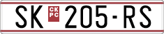 License plate of North Macedonia, Regular plates (1993)