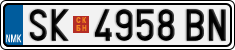 License plate of North Macedonia, Regular plates (2012)