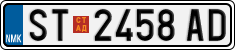 License plate of North Macedonia, Regular plates (2012)