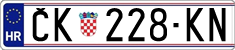 License plate of Croatia, Regular plates