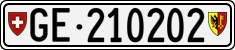 License plate of Switzerland, Cars