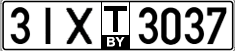 License plate Belarus, Transit plates (2004)