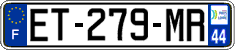 French license plate, SIV (ordinary)
