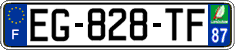 French license plate, SIV (ordinary)