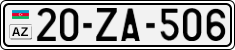 License plate of Azerbaijan, Cars