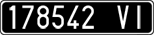 License plate of Italy, Cars (1927 year series)
