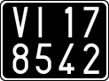 License plate of Italy, Cars (1927 year series)
