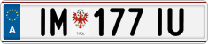 License plate of Austria, Regular plates