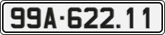 License plate of Vietnam, Cars
