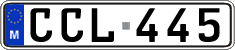 License plate of Malta, Regular plates (ABC 123)