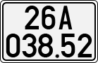 License plate of Vietnam, Cars