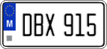 License plate of Malta, Regular plates (ABC 123)