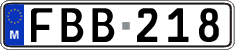 License plate of Malta, Regular plates (ABC 123)