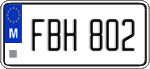 License plate of Malta, Regular plates (ABC 123)