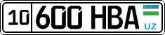 License plate of Uzbekistan, Organizations