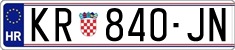 License plate of Croatia, Regular plates