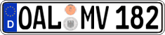 German license plate, Regular plates