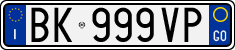 License plate of Italy, Cars (1994 year series)