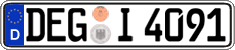 German license plate, Regular plates