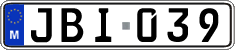 License plate of Malta, Regular plates (ABC 123)
