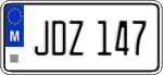 License plate of Malta, Regular plates (ABC 123)