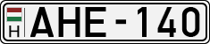 license plates of Hungary, Cars (1990)