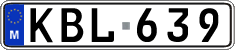 License plate of Malta, Regular plates (ABC 123)