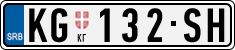 License plate of Serbia, Cars