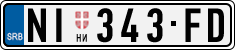 License plate of Serbia, Cars